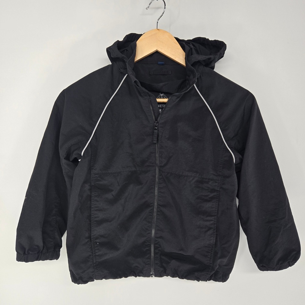 Uniqlo Pocketable Parka Kids 130 7-8 Black UV Protection‎ Water Repellent Jacket